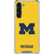 University of Michigan M Logo Yellow Galaxy S23 Plus Clear Case