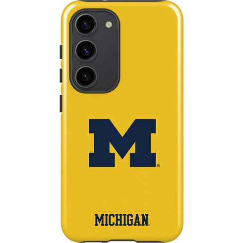 University of Michigan M Logo Yellow Galaxy S23 Pro Case