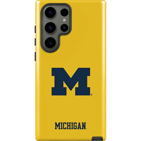 University of Michigan M Logo Yellow Galaxy S23 Ultra Pro Case
