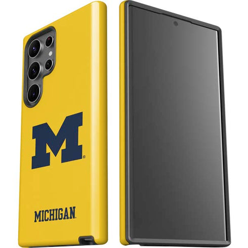 University of Michigan M Logo Yellow Galaxy S23 Ultra Pro Case
