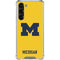 University of Michigan M Logo Yellow Galaxy S24 FE Clear Case