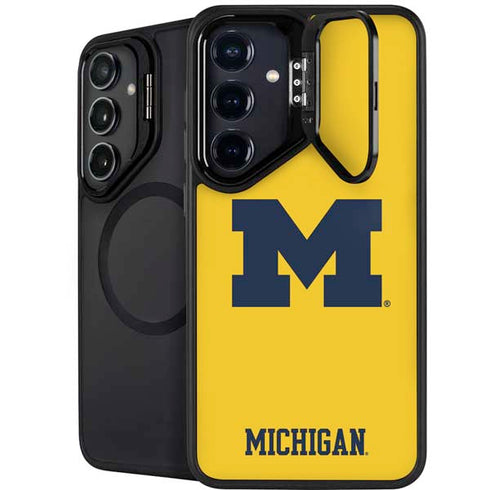 University of Michigan M Logo Yellow Galaxy S24 Plus Kickstand Case