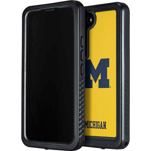 University of Michigan M Logo Yellow Galaxy S24 Plus Waterproof Case