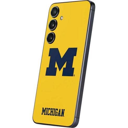University of Michigan M Logo Yellow Galaxy S25 Skin