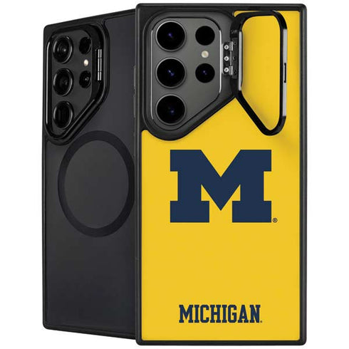 University of Michigan M Logo Yellow Galaxy Cases
