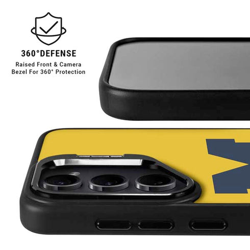 University of Michigan M Logo Yellow Galaxy S25 Ultra Kickstand Case