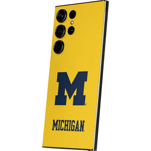University of Michigan M Logo Yellow Galaxy S25 Ultra Skin