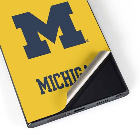 University of Michigan M Logo Yellow Galaxy S25 Ultra Skin