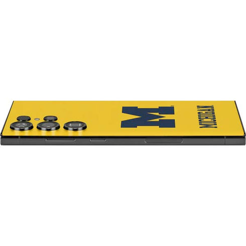 University of Michigan M Logo Yellow Galaxy S25 Ultra Skin