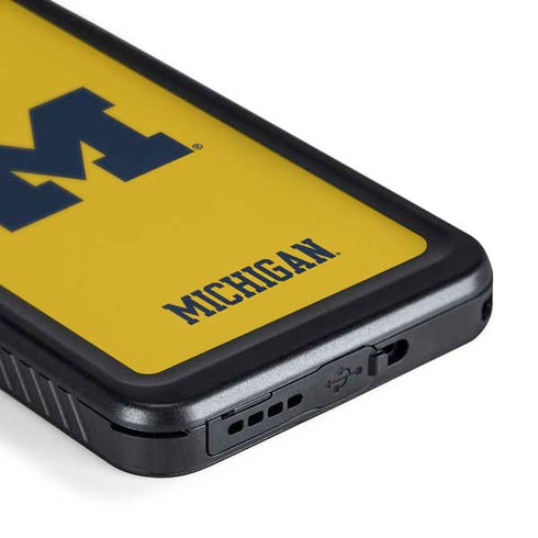 University of Michigan M Logo Yellow Galaxy S24 Waterproof Case