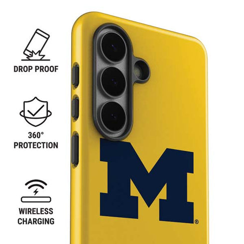 University of Michigan M Logo Yellow Galaxy S26 Impact Case