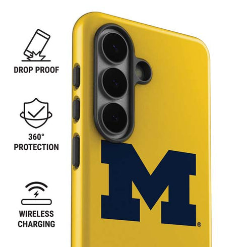 University of Michigan M Logo Yellow Galaxy S26 Plus Impact Case