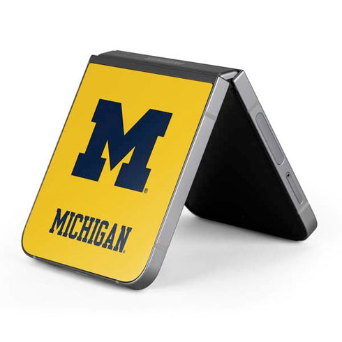 University of Michigan M Logo Yellow Galaxy Z Flip6 Skin