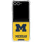 University of Michigan M Logo Yellow Galaxy Z Flip7 Clear Case