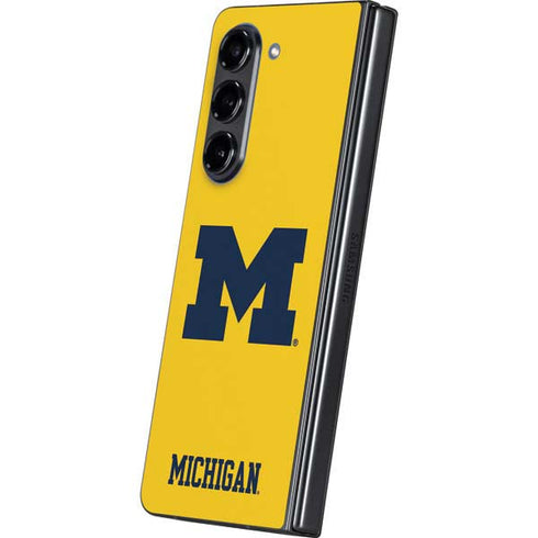 University of Michigan M Logo Yellow Galaxy Z Fold5 5G Skin