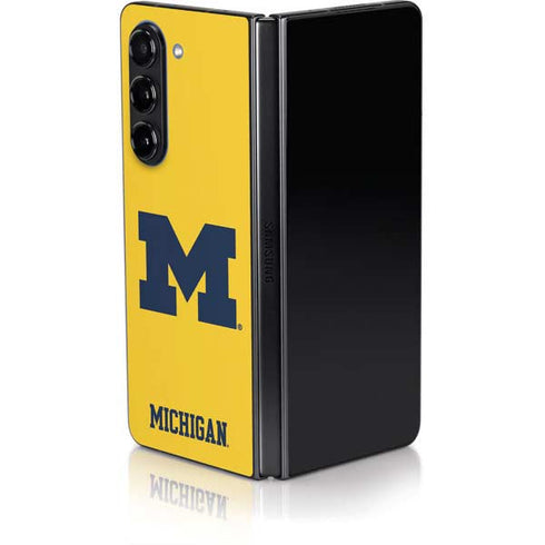 University of Michigan M Logo Yellow Galaxy Z Fold5 5G Skin