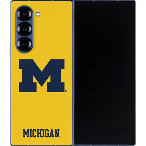 University of Michigan M Logo Yellow Galaxy Z Fold6 Skin