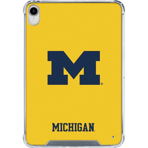 University of Michigan M Logo Yellow iPad 11th Gen (2025) Clear Case