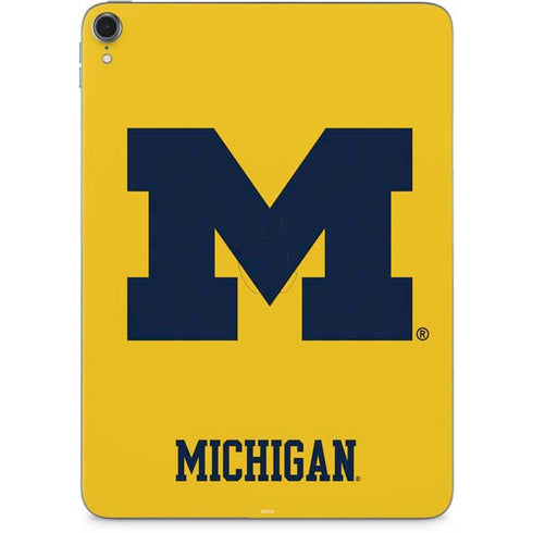 University of Michigan M Logo Yellow Apple iPad Pro Skin