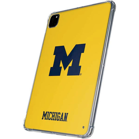 University of Michigan M Logo Yellow iPad Pro 11in (2024) Clear Case