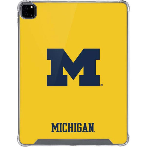 University of Michigan M Logo Yellow iPad Pro 12.9in (2020) Clear Case