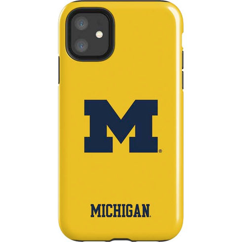University of Michigan M Logo Yellow iPhone 11 Impact Case