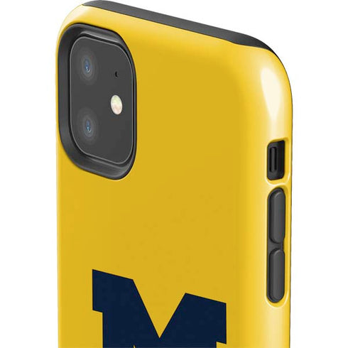 University of Michigan M Logo Yellow iPhone 11 Impact Case