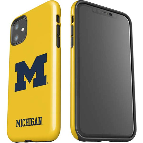 University of Michigan M Logo Yellow iPhone 11 Impact Case