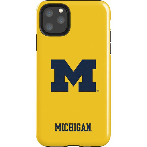 University of Michigan M Logo Yellow iPhone 11 Pro Max Impact Case