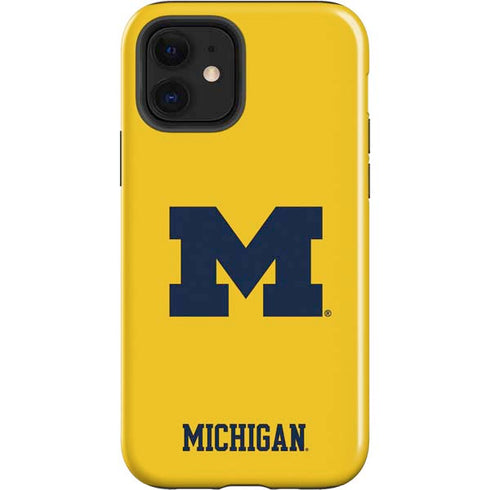 University of Michigan M Logo Yellow iPhone 12 Impact Case