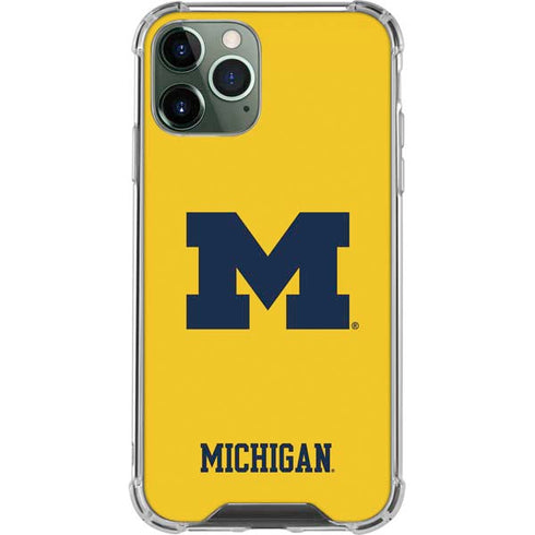 University of Michigan M Logo Yellow iPhone 12 Pro Max Clear Case