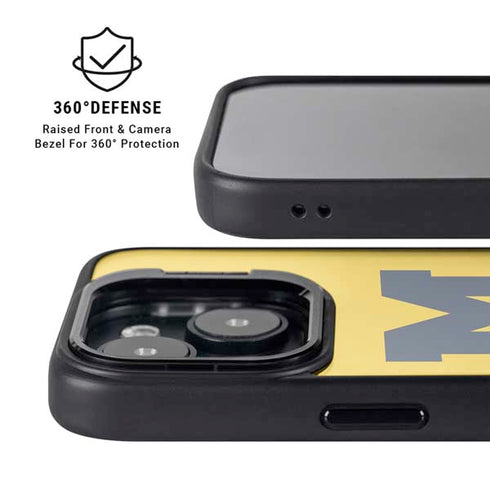 University of Michigan M Logo Yellow iPhone 13 Kickstand Case