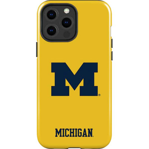 University of Michigan M Logo Yellow iPhone 13 Pro Max Impact Case