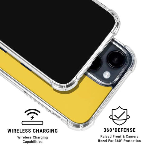 University of Michigan M Logo Yellow iPhone 14 Plus Clear Case