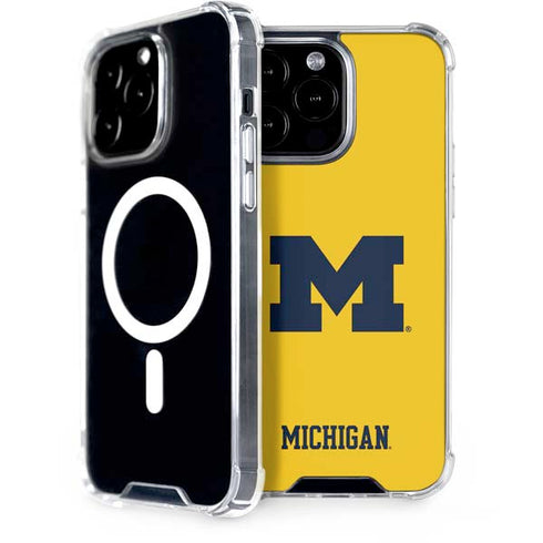 University of Michigan M Logo Yellow iPhone 14 Pro Max MagSafe Case