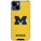 University of Michigan M Logo Yellow iPhone 15 Clear Case