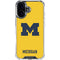 University of Michigan M Logo Yellow iPhone 16 Plus Clear Case