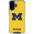 University of Michigan M Logo Yellow iPhone 16 Plus Clear Case