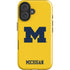 University of Michigan M Logo Yellow iPhone 16 Plus Impact Case