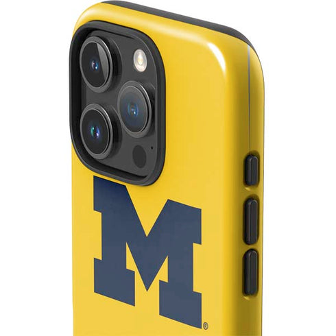 University of Michigan M Logo Yellow iPhone 16 Pro Impact Case