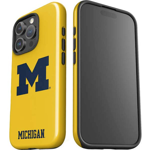 University of Michigan M Logo Yellow iPhone 16 Pro Max Impact Case