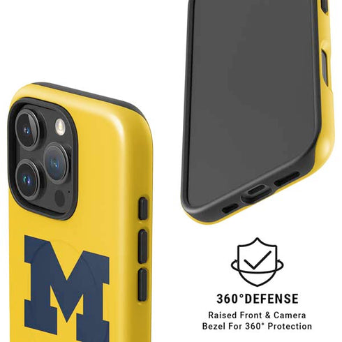 University of Michigan M Logo Yellow iPhone 16 Pro Max Magsafe Impact Case