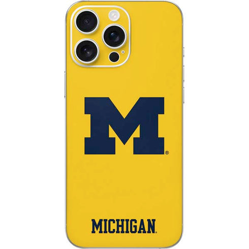 University of Michigan M Logo Yellow iPhone 16 Pro Max Skin