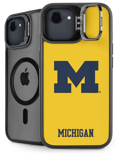University of Michigan M Logo Yellow iPhone 16e Kickstand Case