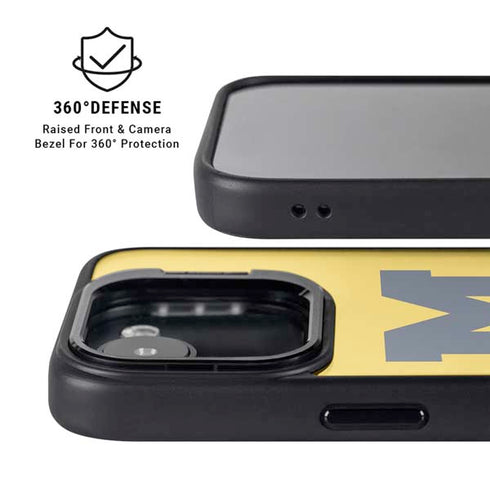 University of Michigan M Logo Yellow iPhone 16e Kickstand Case