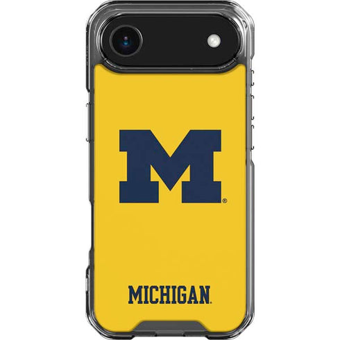 University of Michigan M Logo Yellow iPhone 17 Air Clear Case
