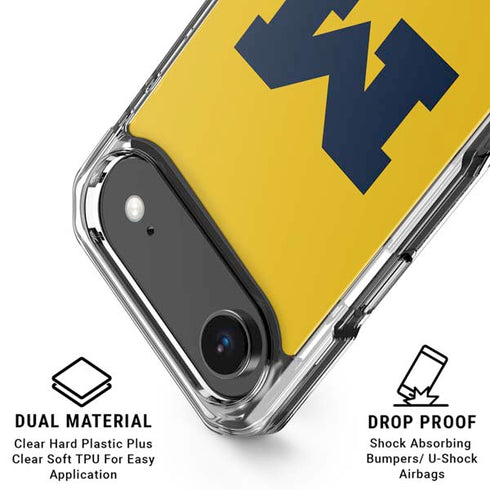 University of Michigan M Logo Yellow iPhone 17 Air Clear Case