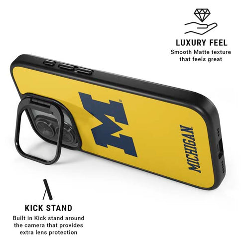 University of Michigan M Logo Yellow iPhone 17 Kickstand Case