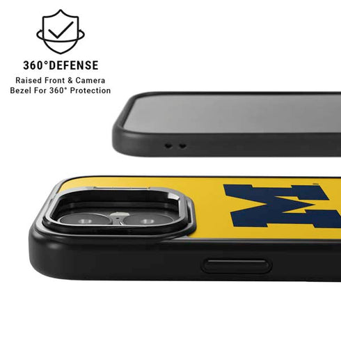 University of Michigan M Logo Yellow iPhone 17 Kickstand Case