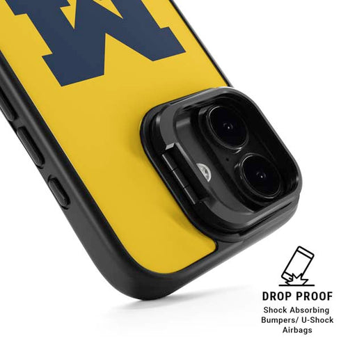 University of Michigan M Logo Yellow iPhone 17 Kickstand Case